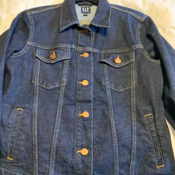 EUC GAP DARK WASH DENIM JACKET - Picture 2 of 7